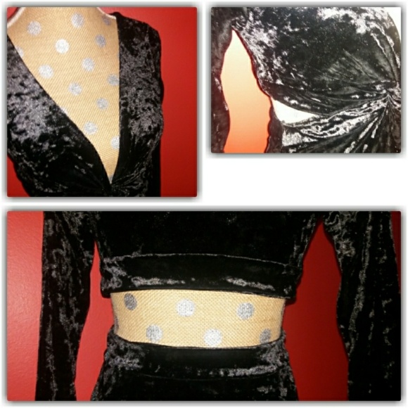 NWT Revolve Blue Life Black Velvet BB Dress - Picture 5 of 8